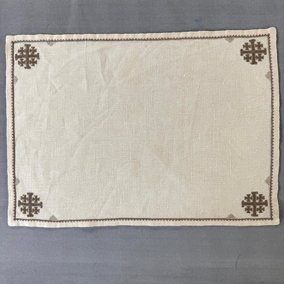Vintage Arab Refugee Handworks Centre Jerusalem Linen Placemats(7) – Miss Halaby - Picture 6 of 16